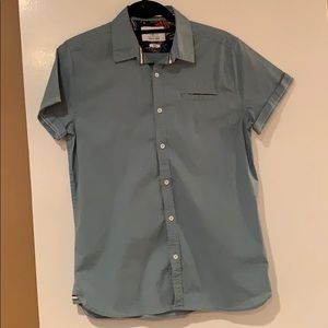 Light blue short sleeve button down